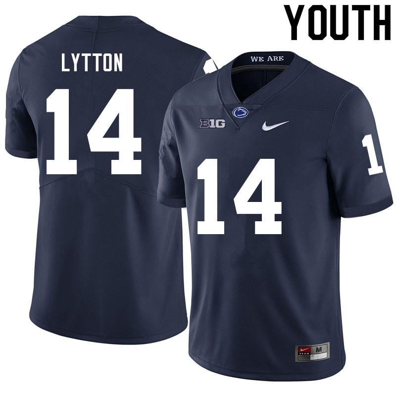 NCAA Nike Youth Penn State Nittany Lions A.J. Lytton #14 College Football Authentic Navy Stitched Jersey PWW4498BA